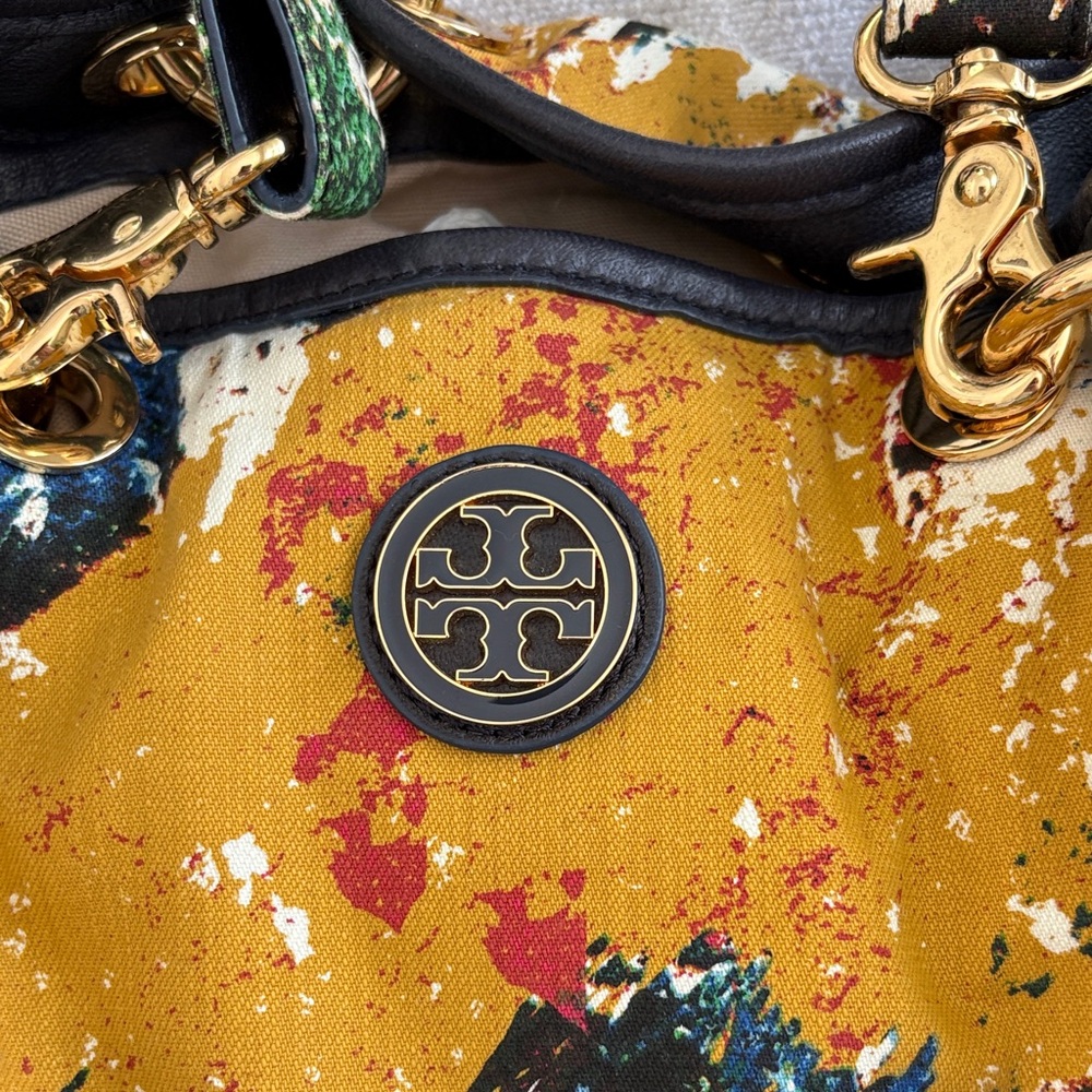 Tory Burch Designer-Inspired Multi‑Color Paint-Splatter Shoulder Bag - Picture 3 of 12
